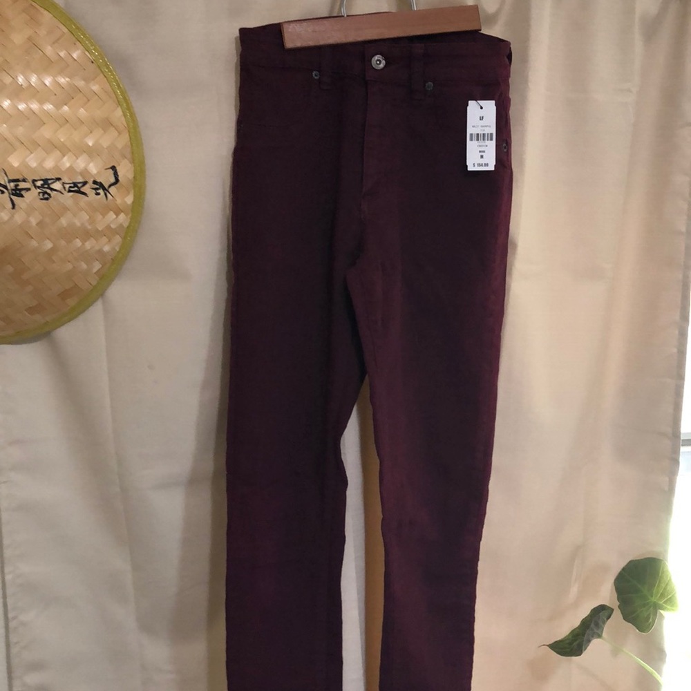 High Rise Stretchy Skinny Burgundy Jeans